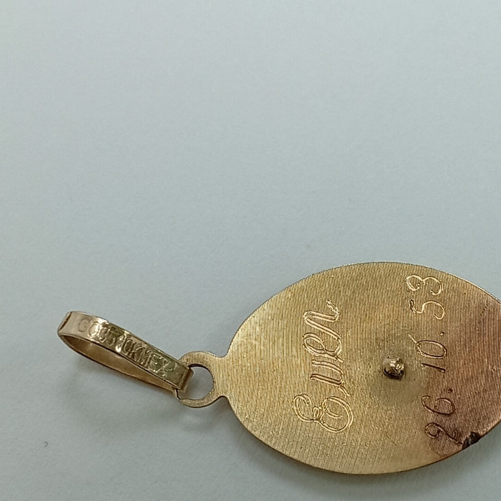 DIJE,MEDALLA RELIGIOSA ORO 10 K 1,10 GRMS (SEMINUEVO)