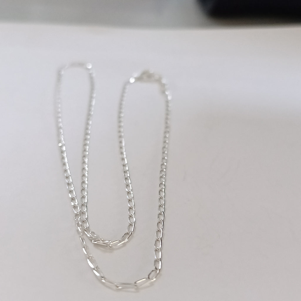 CADENA TEJIDO ESLABONES PLATA .925 60 CM 3 GR (NUEVO)