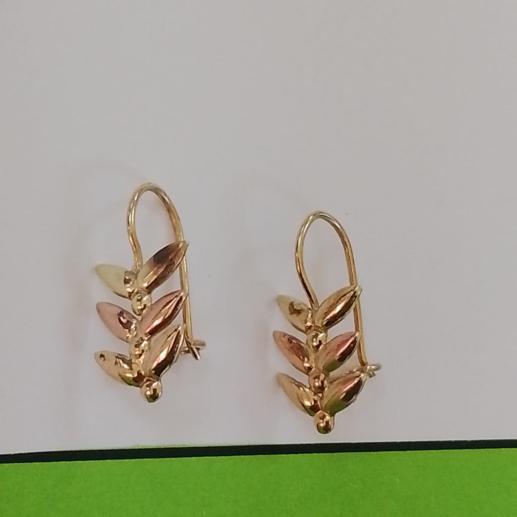 ARETES PAR ORO COMBINADO 10 K 0,90 GRMS (SEMINUEVO)