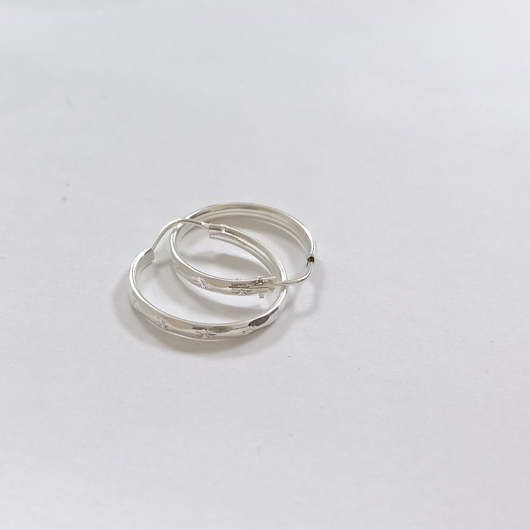PAR ARRACADAS FACETADA PLATA .925 2.1 GR (NUEVO)