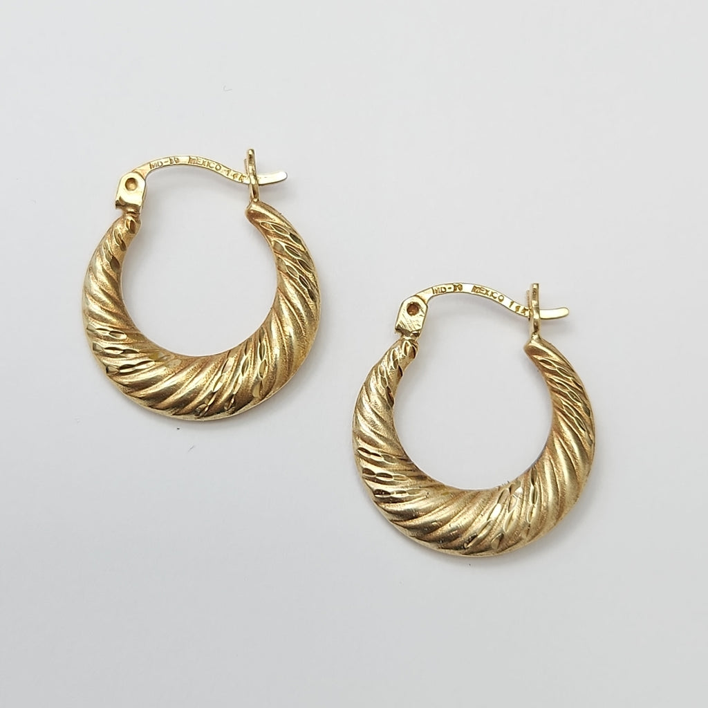 ARRACADAS PAR ORO 14 K 1.5 GRMS (SEMINUEVO)