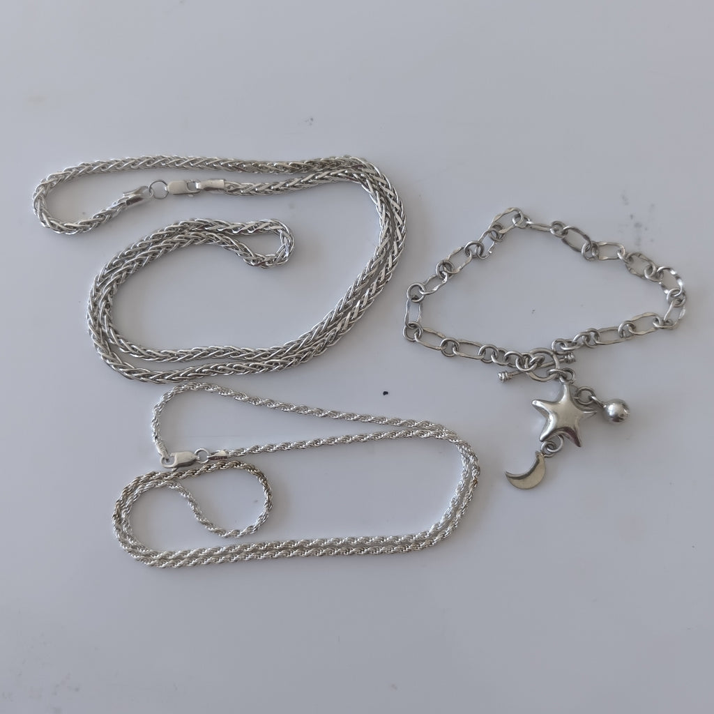 CADENA,PULSERA PLATA 42,10 GRMS (SEMINUEVO)