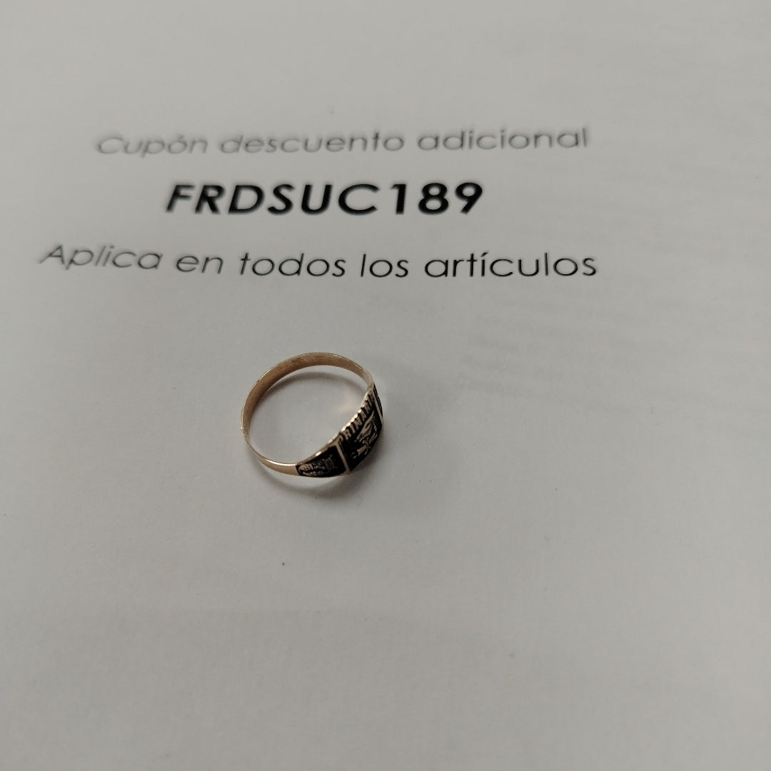 ANILLO DE GRADUACIÓN ORO 8 K 1.1 GRMS (SEMINUEVO)