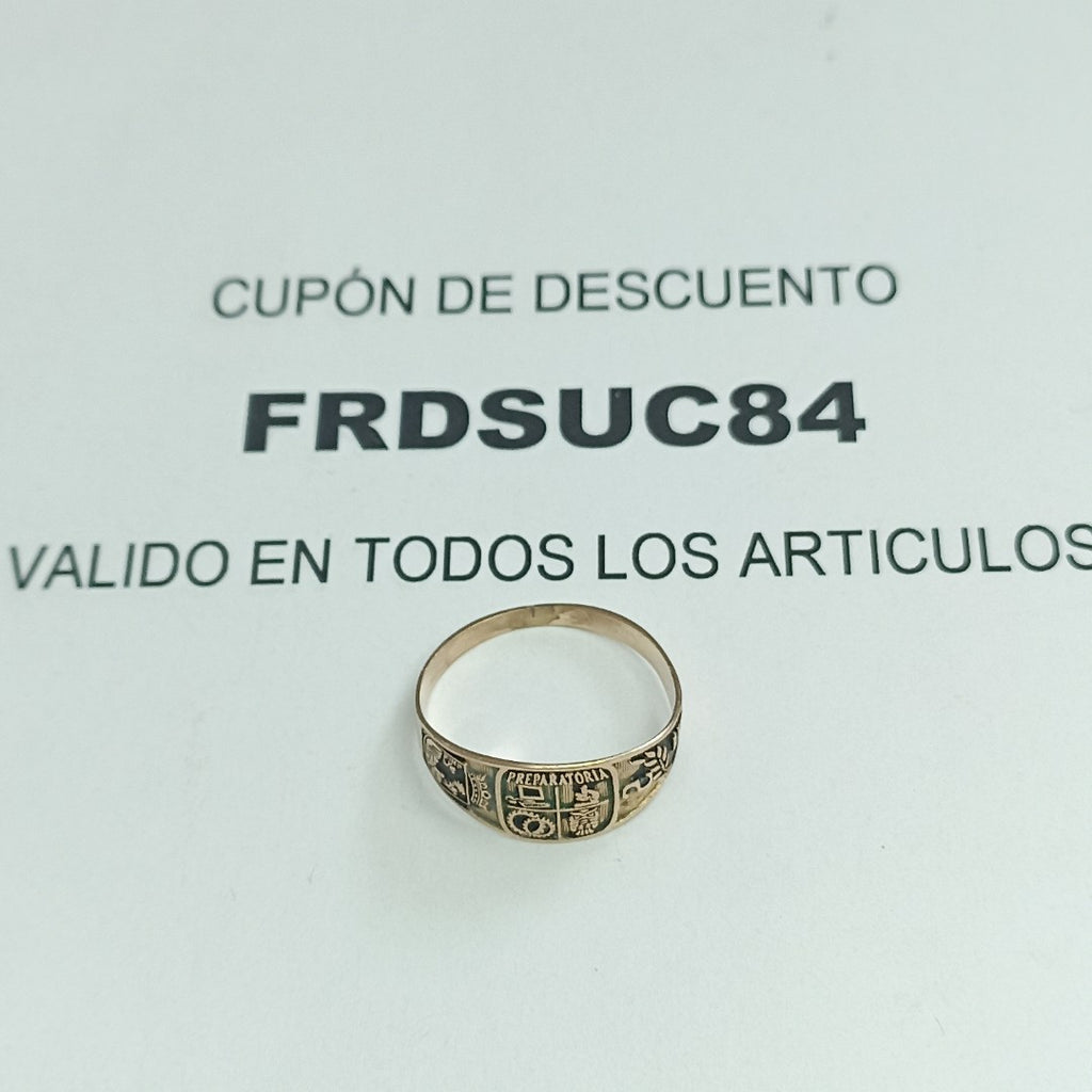 ANILLO DE GRADUACIÓN ORO 8 K 1.5 GRMS (SEMINUEVO)