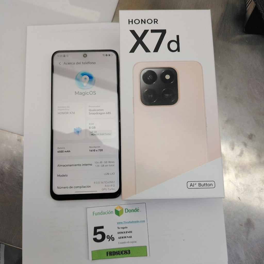 CELULAR HONOR X7D LGN-LX3 (2025) 128 GB 8 GB RAM (SEMINUEVO)