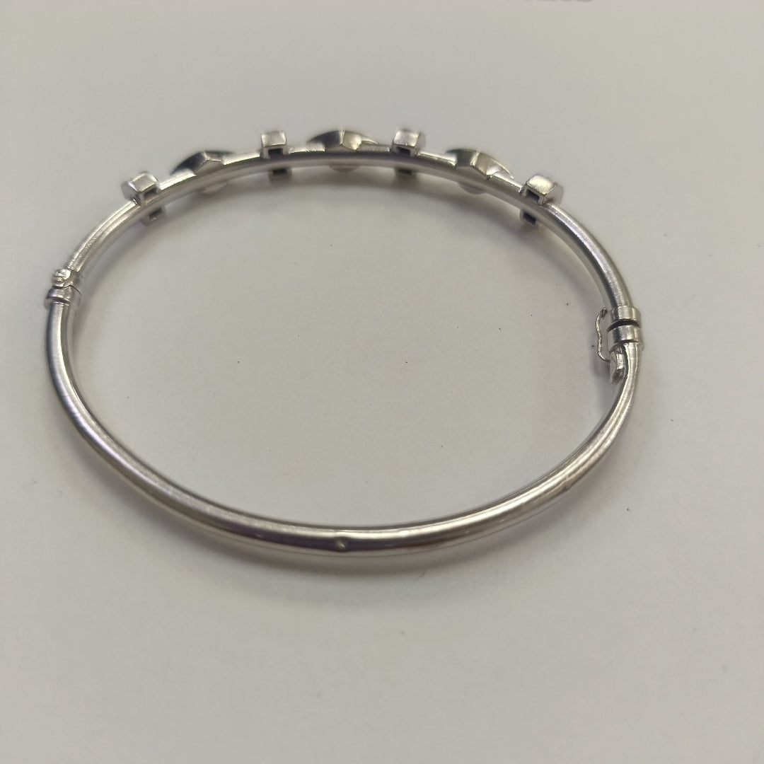 PULSERA RIGIDA ORO BLANCO 14 K 7,30 GRMS (SEMINUEVO)
