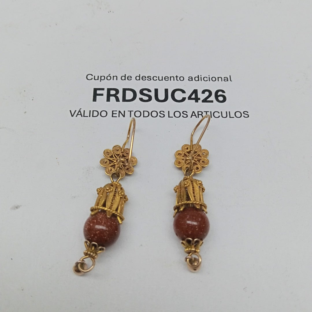 ARETES PAR ORO 8 K 7.8 GRMS (SEMINUEVO)