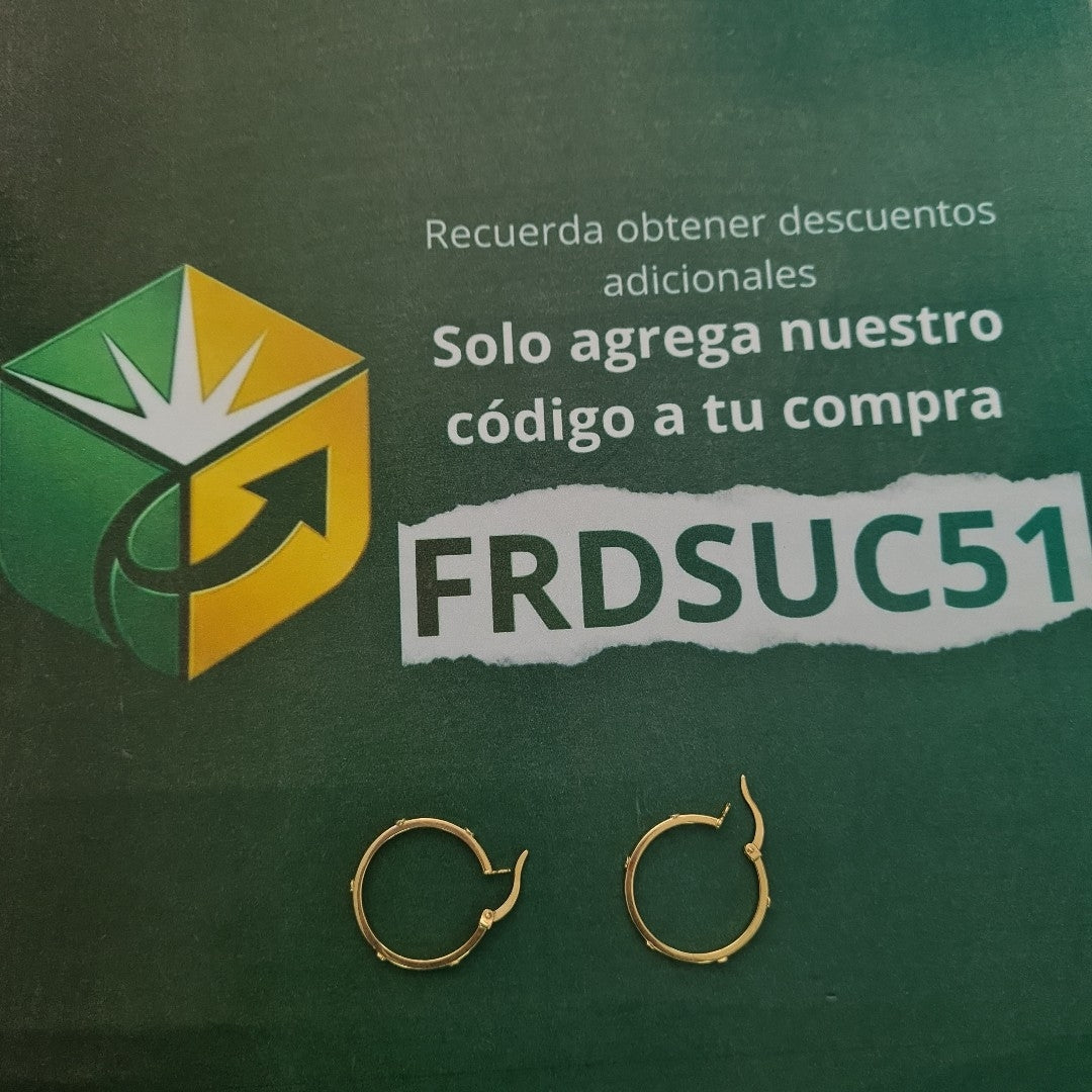 ARRACADAS PAR ORO 14 K 1.7 GRMS (SEMINUEVO)