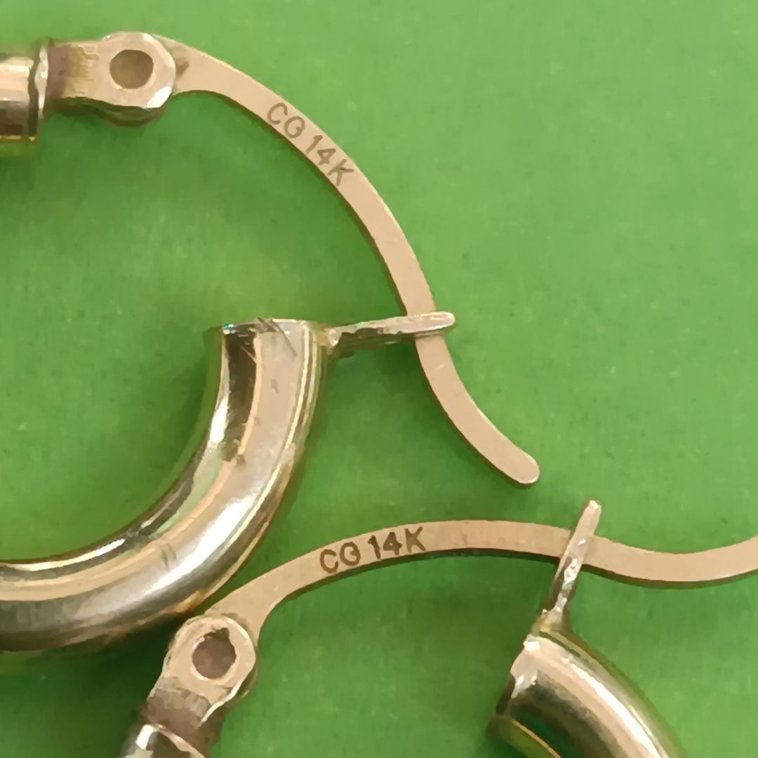 ARRACADAS PAR ORO 14 K 1.3 GRMS (SEMINUEVO)