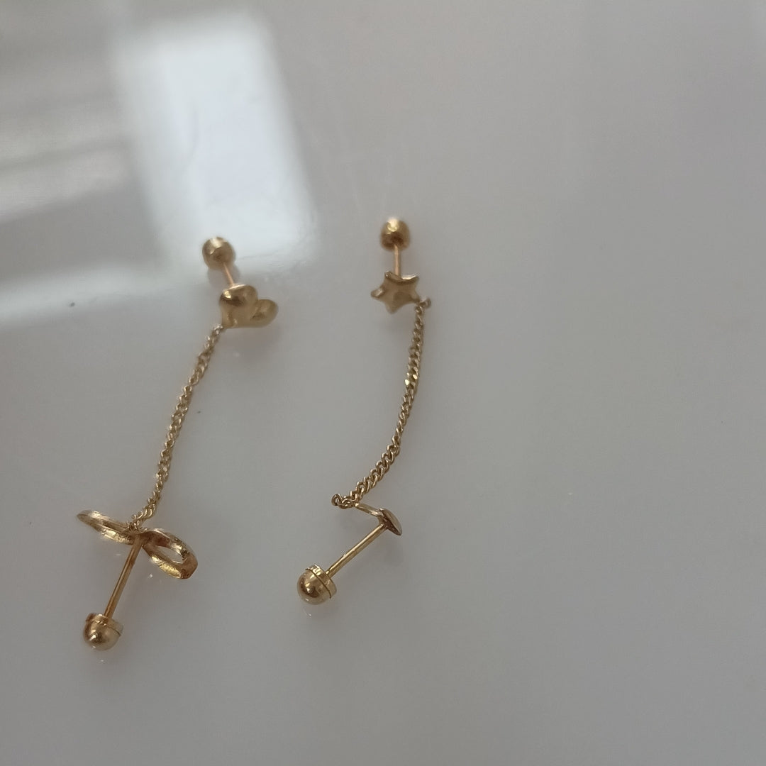 ARETES PAR ORO 10 K 0.5 GRMS (SEMINUEVO)