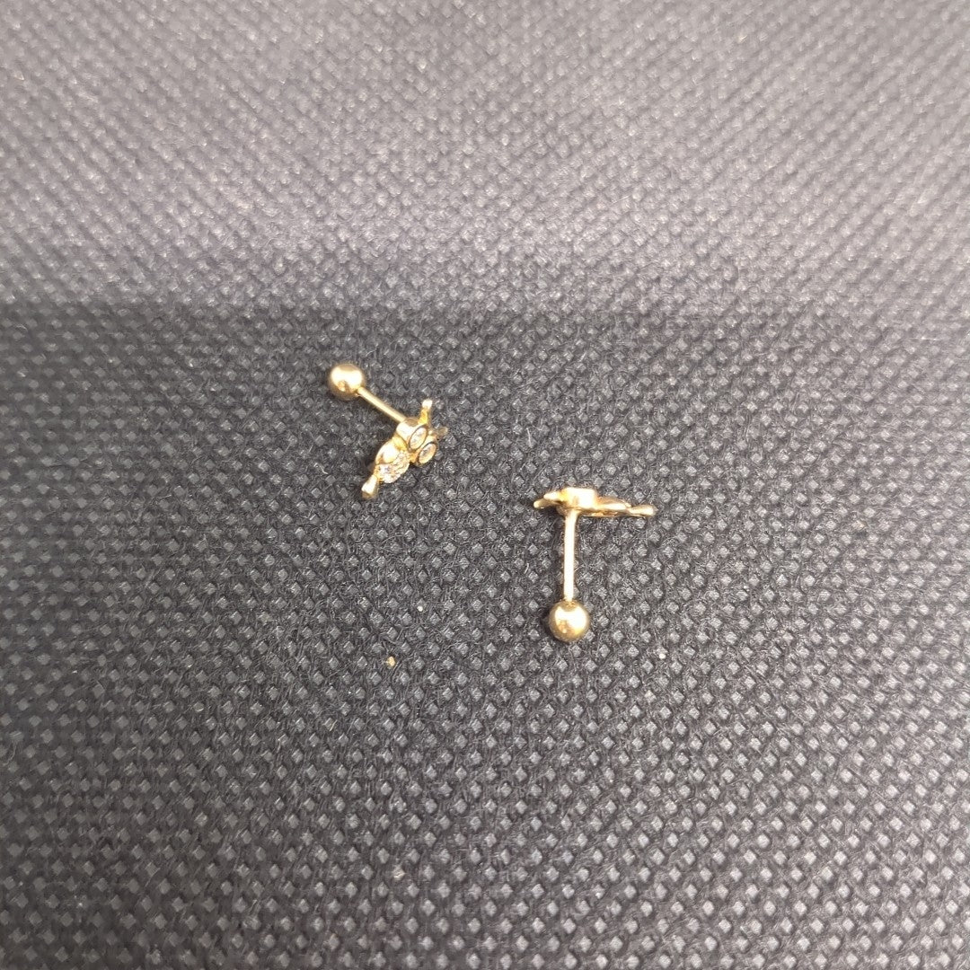 BROQUELES PAR ORO 14 K 1 GRMS (SEMINUEVO)
