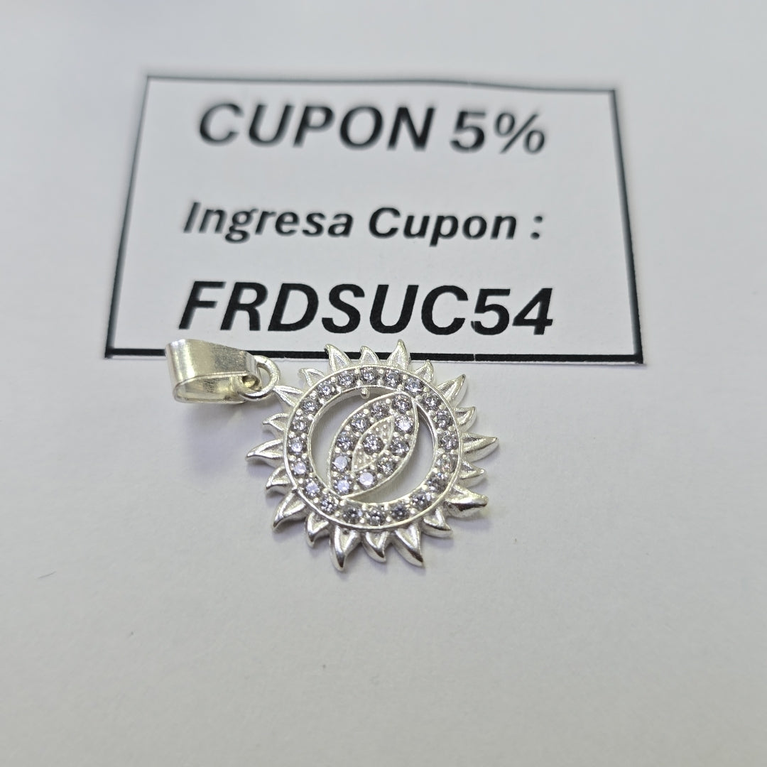 DIJE OJO MAGICO CON CIRCONIAS PLATA .925 2 GR (NUEVO)