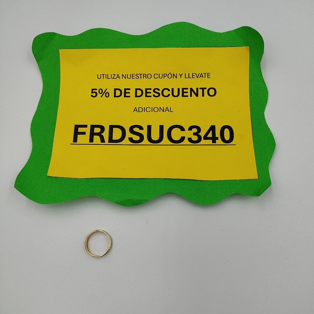ARGOLLA ORO 14 K 2.2 GRMS (SEMINUEVO)
