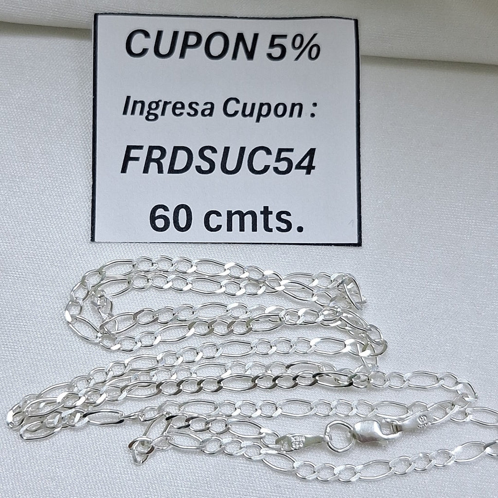 CADENA 3X1 PLATA .925 60 CM 4.72 GR (NUEVO)