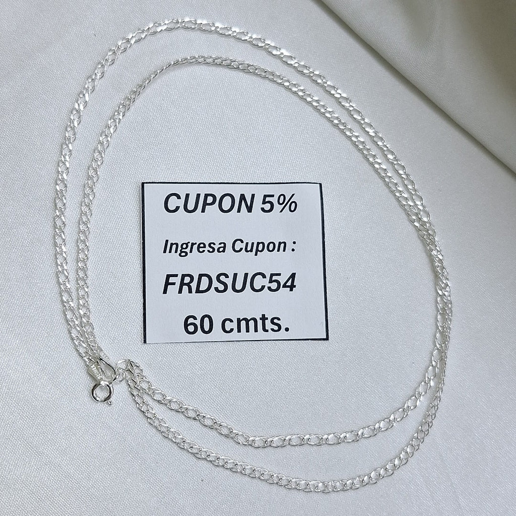 CADENA DOBLE ESLABON PLATA .925 60 CM 4.23 GR (NUEVO)
