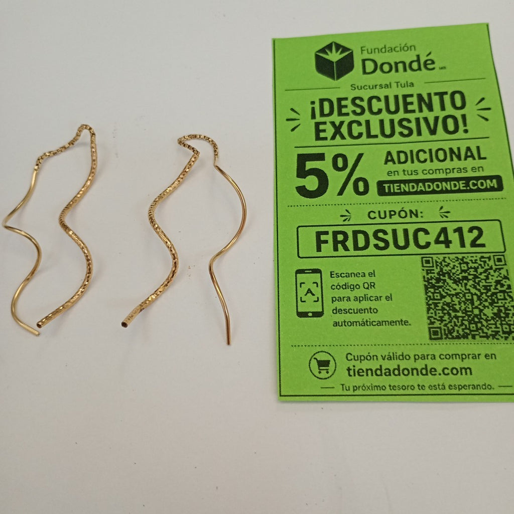 VIOLADORES PAR ORO 14 K 2,50 GRMS (SEMINUEVO)