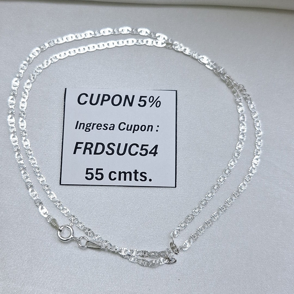 CADENA GUCHI PLATA .925 55 CM 3.82 GR (NUEVO)