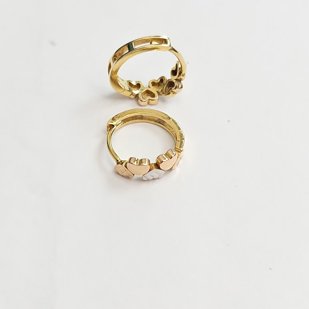 ARRACADAS PAR ORO 14 K 1.5 GRMS (SEMINUEVO)