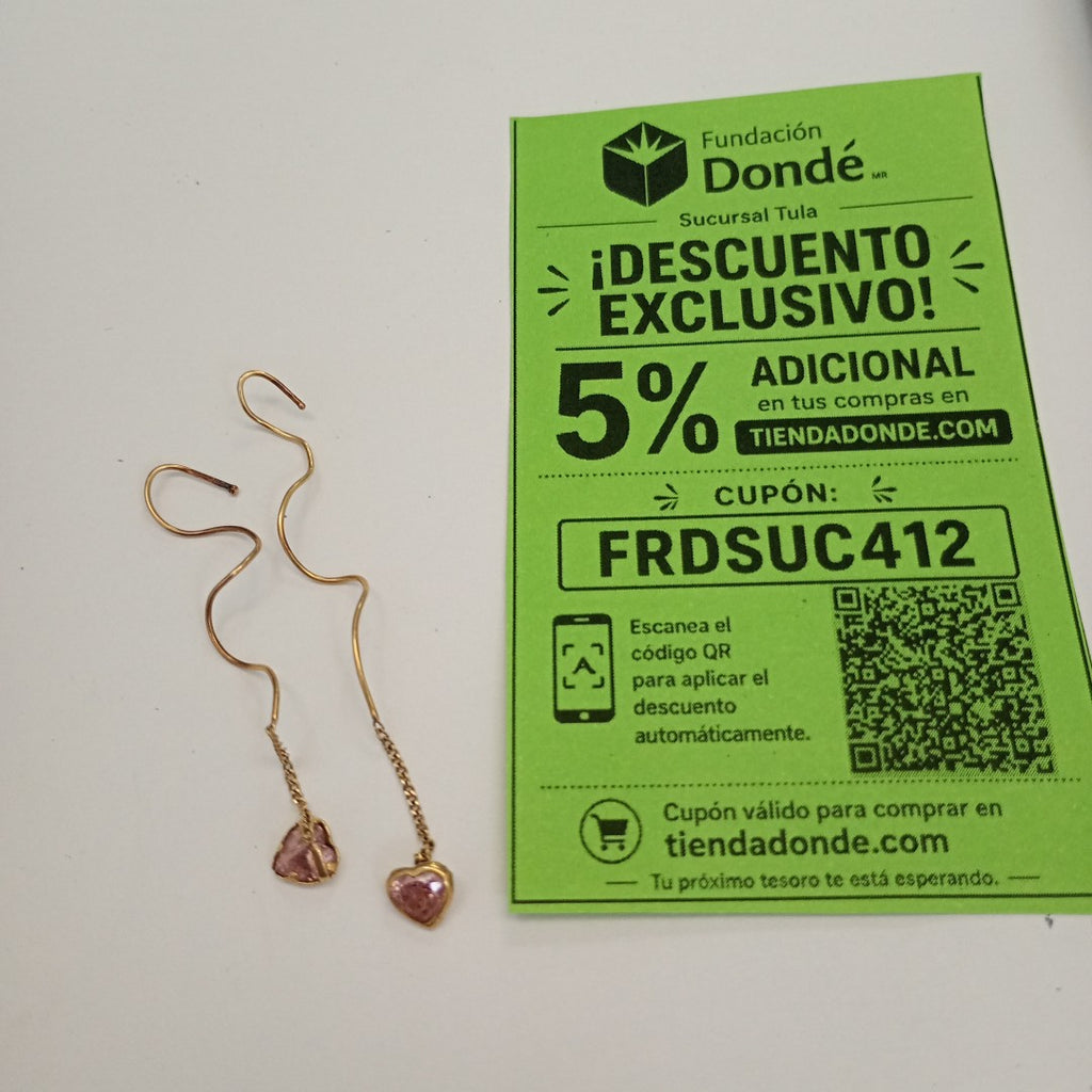 ARETES PAR ORO 10 K 1,00 GRMS (SEMINUEVO)