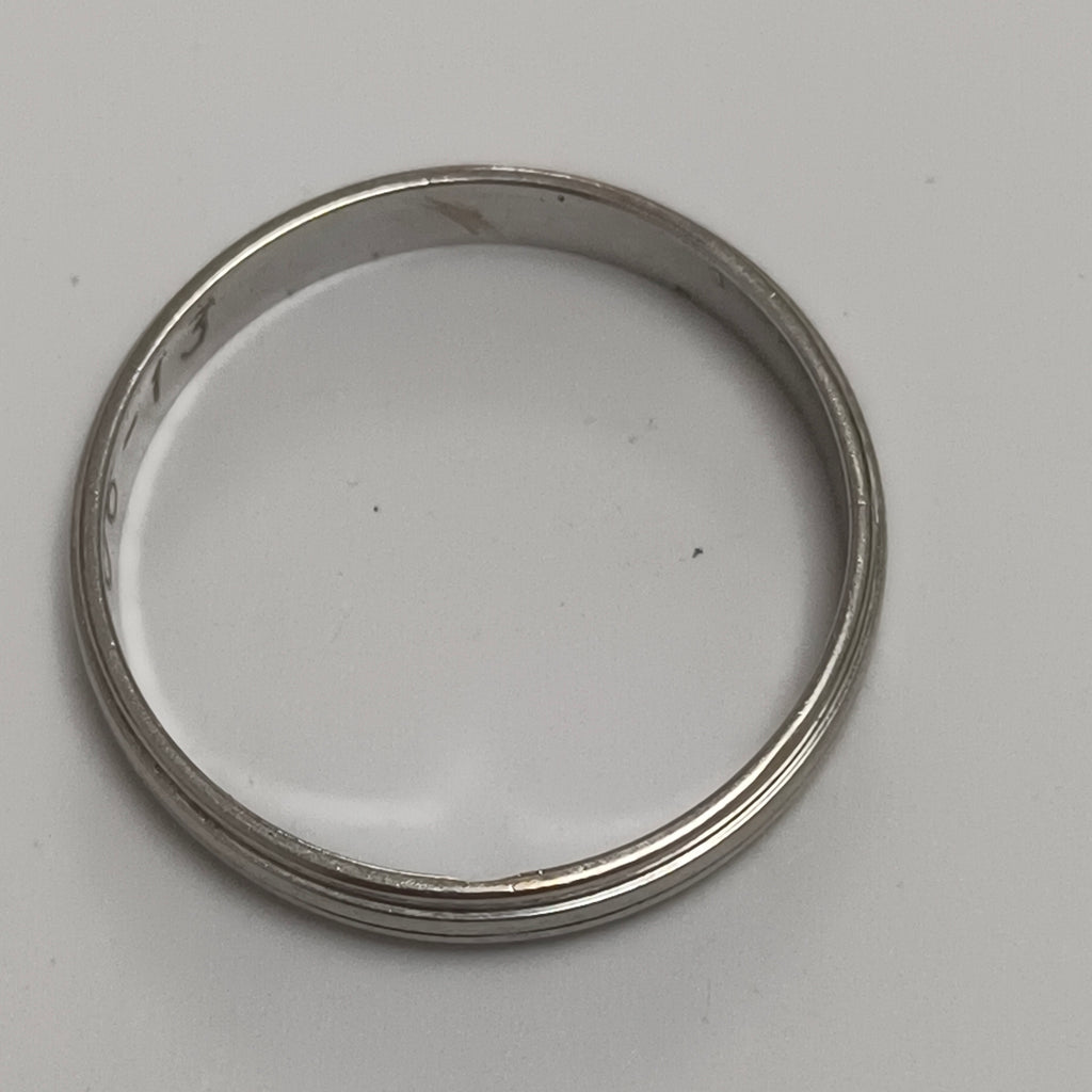 ANILLO ORO, ORO BLANCO 14 K 3.2 GRMS (SEMINUEVO)