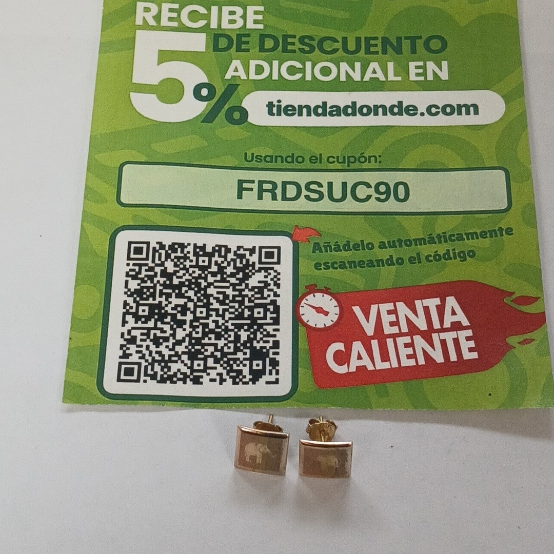 BROQUELES PAR ORO 14 K 1.3 GRMS (SEMINUEVO)