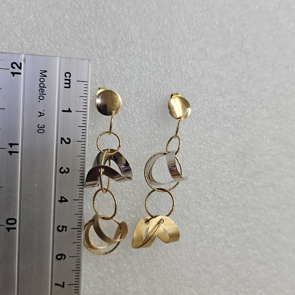 BROQUELES PAR ORO 14 K 6,90 GRMS (SEMINUEVO)