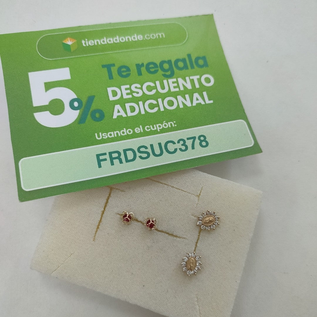 BROQUELES PAR ORO 10 K 1 GRMS (SEMINUEVO)