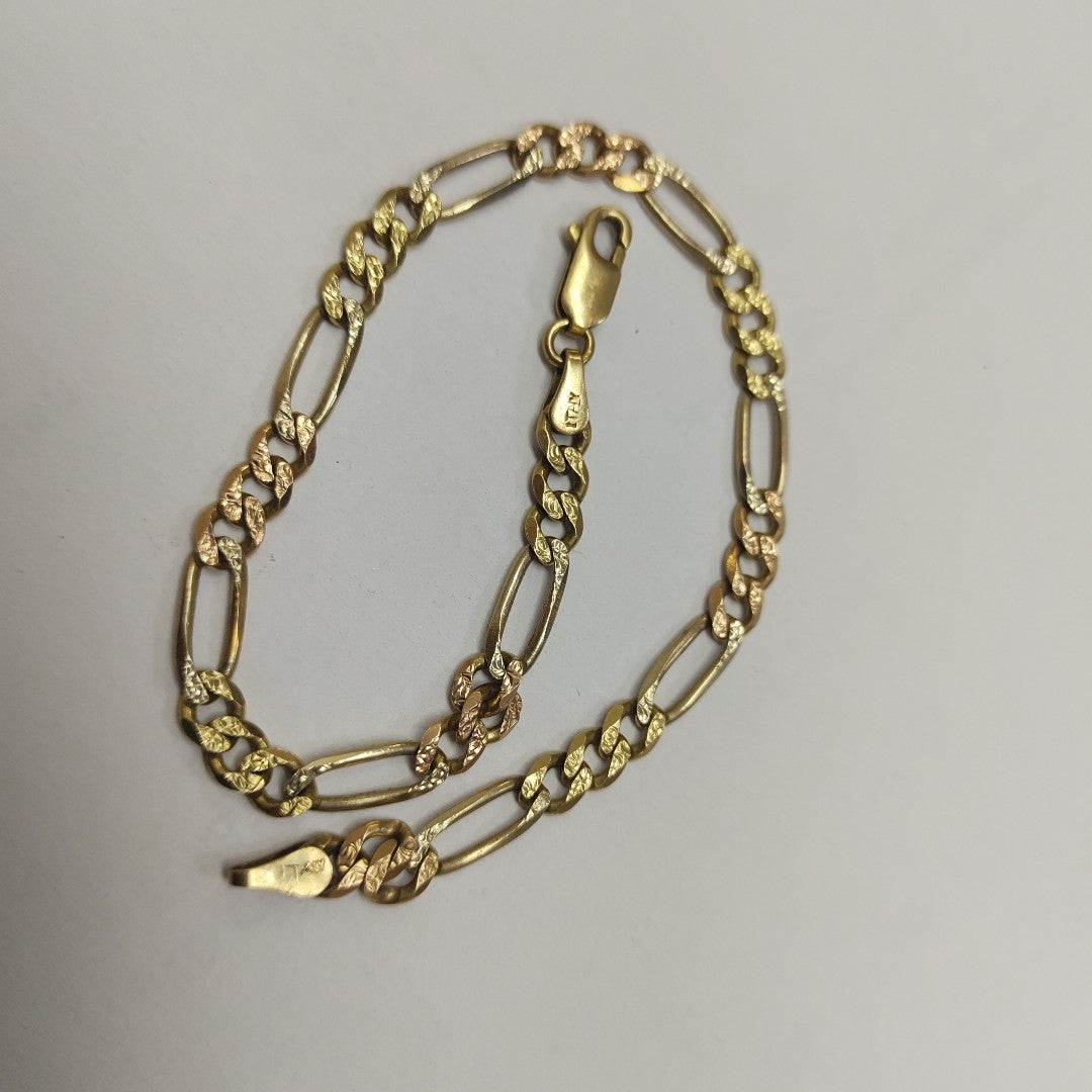 PULSERA ORO COMBINADO 14 K 8.2 GRMS (SEMINUEVO)