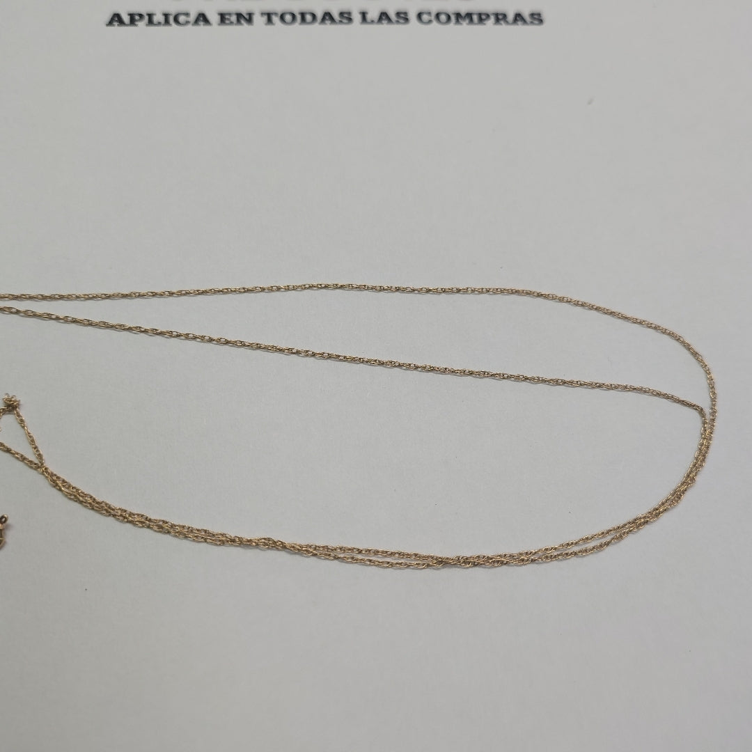 CADENA, DIJE ORO 14 K 2.2 GRMS (SEMINUEVO)