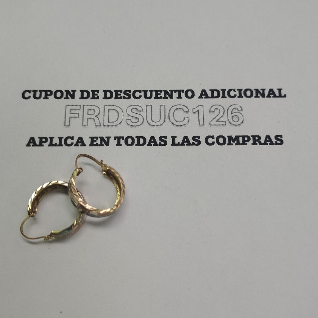 ARRACADAS PAR ORO 14 K 1.2 GRMS (SEMINUEVO)