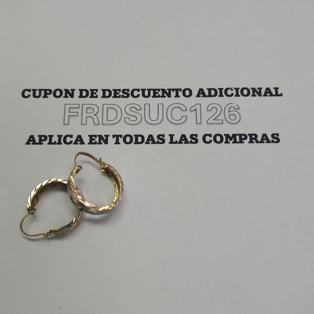 ARRACADAS PAR ORO 14 K 1.2 GRMS (SEMINUEVO)