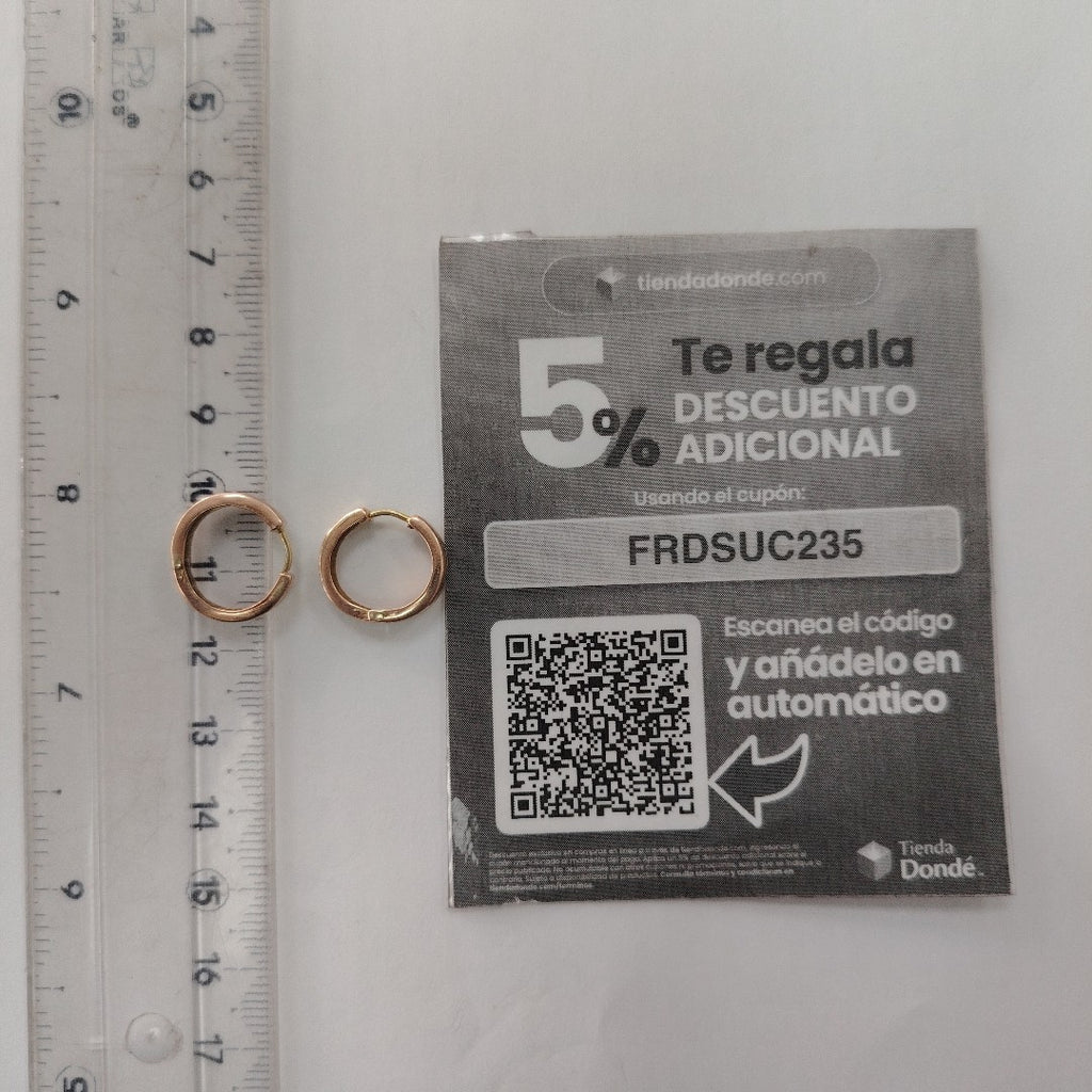ARRACADAS PAR ORO, ORO COMBINADO 10 K 1.5 GRMS (SEMINUEVO)