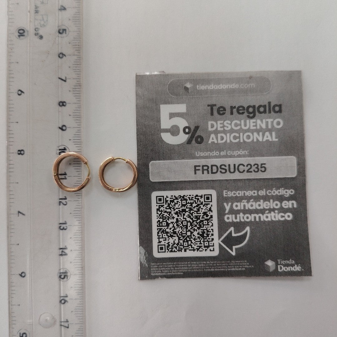 ARRACADAS PAR ORO, ORO COMBINADO 10 K 1.5 GRMS (SEMINUEVO)