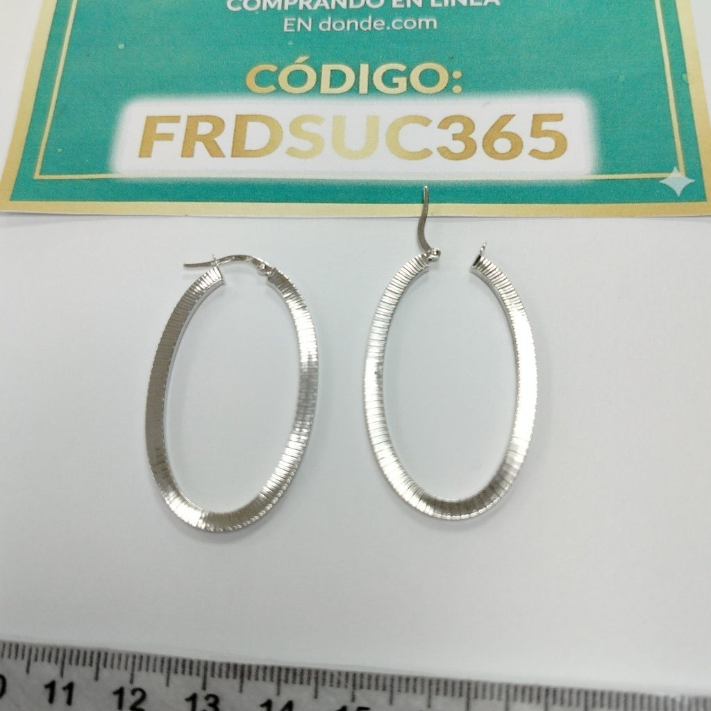 ARRACADAS PAR ORO BLANCO 14 K 2,00 GRMS (SEMINUEVO)