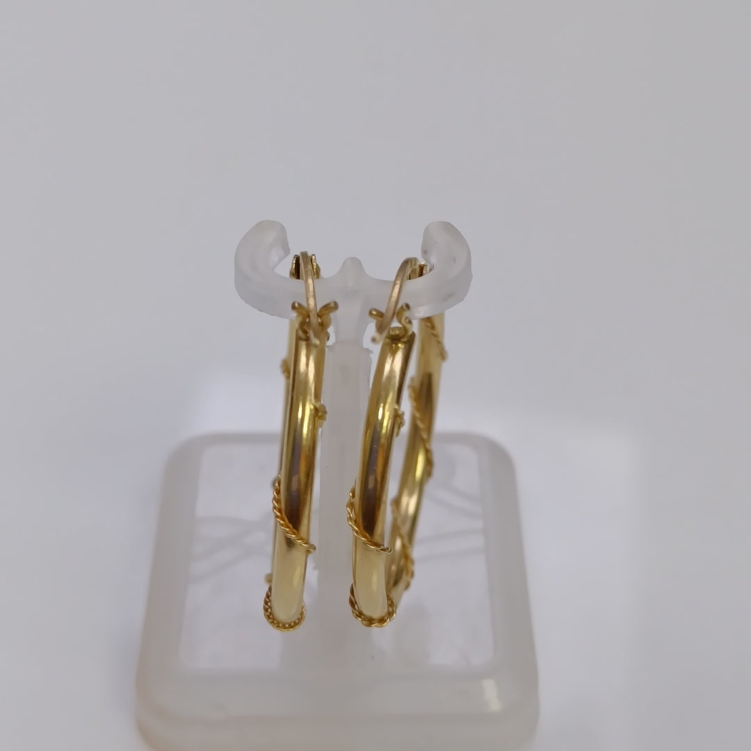 ARRACADAS PAR ORO 14 K 1.7 GRMS (SEMINUEVO)