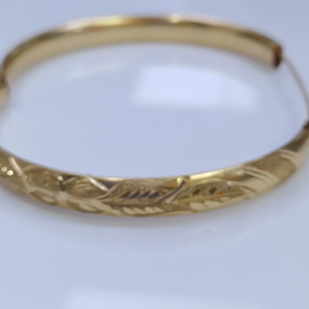PULSERA RIGIDA ORO 14 K 11.9 GRMS (SEMINUEVO)