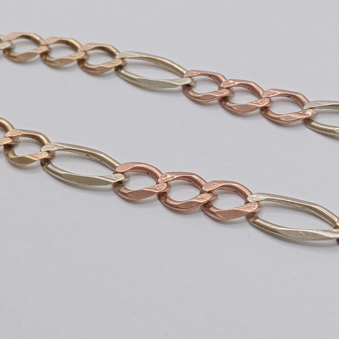 PULSERA ORO COMBINADO 10 K 9.4 GRMS (SEMINUEVO)