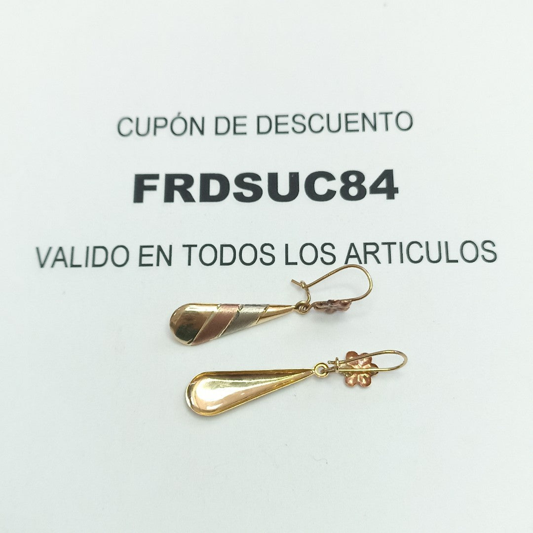 ARETES PAR ORO 8 K 1.6 GRMS (SEMINUEVO)
