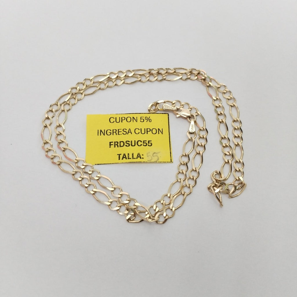 CADENAS TEJIDO 3X1 ORO 10K 55 CM 7 GR (NUEVO)