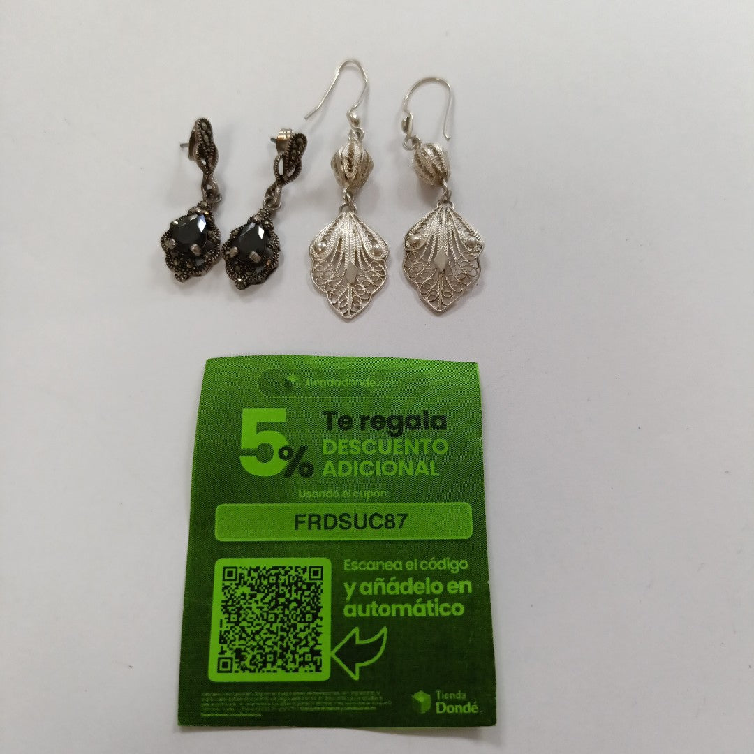 ANILLITO, ARETES PAR PLATA 13.8 GRMS (SEMINUEVO)