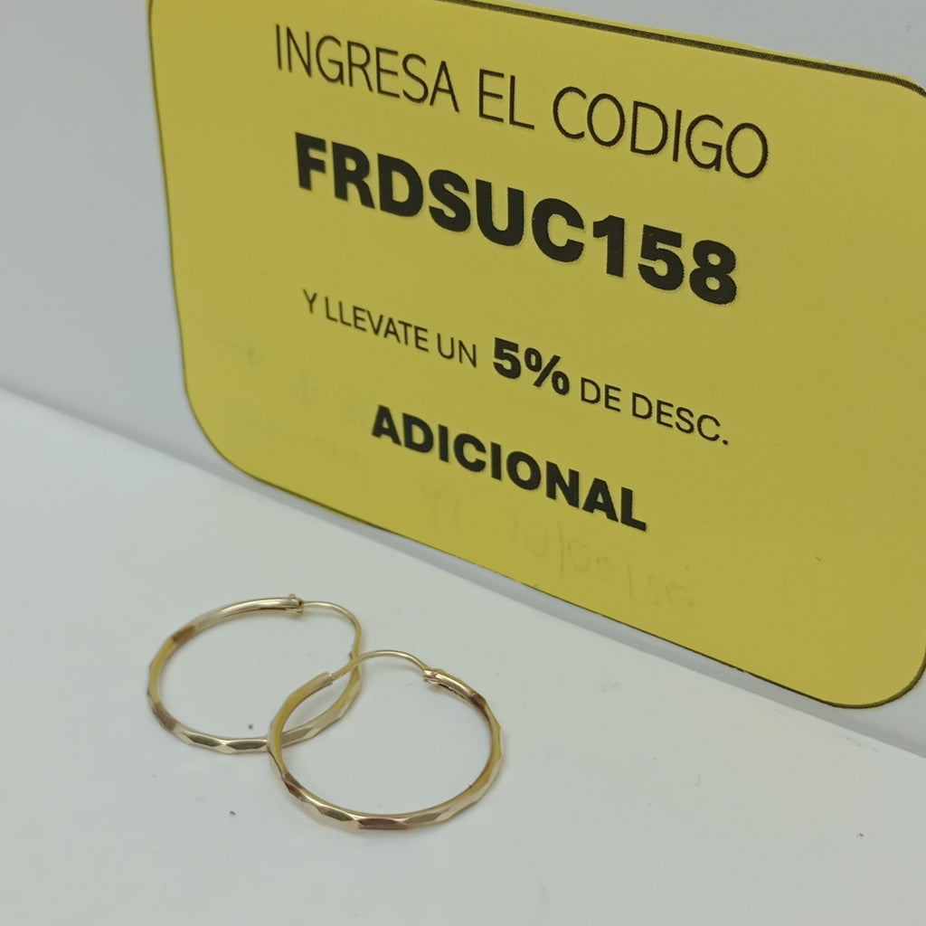 ARRACADAS PAR ORO 14 K 1,60 GRMS (SEMINUEVO)