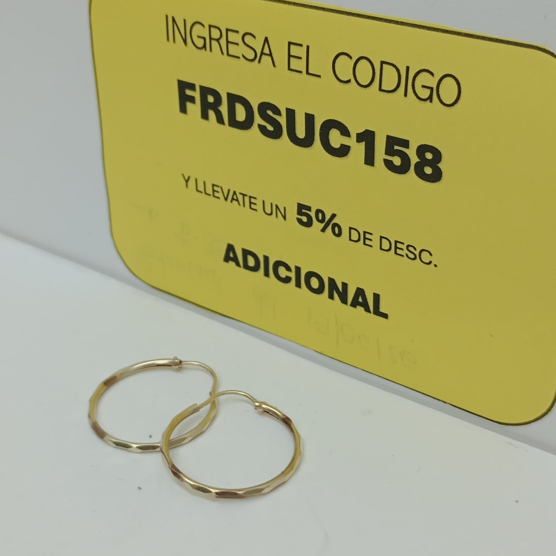 ARRACADAS PAR ORO 14 K 1,60 GRMS (SEMINUEVO)
