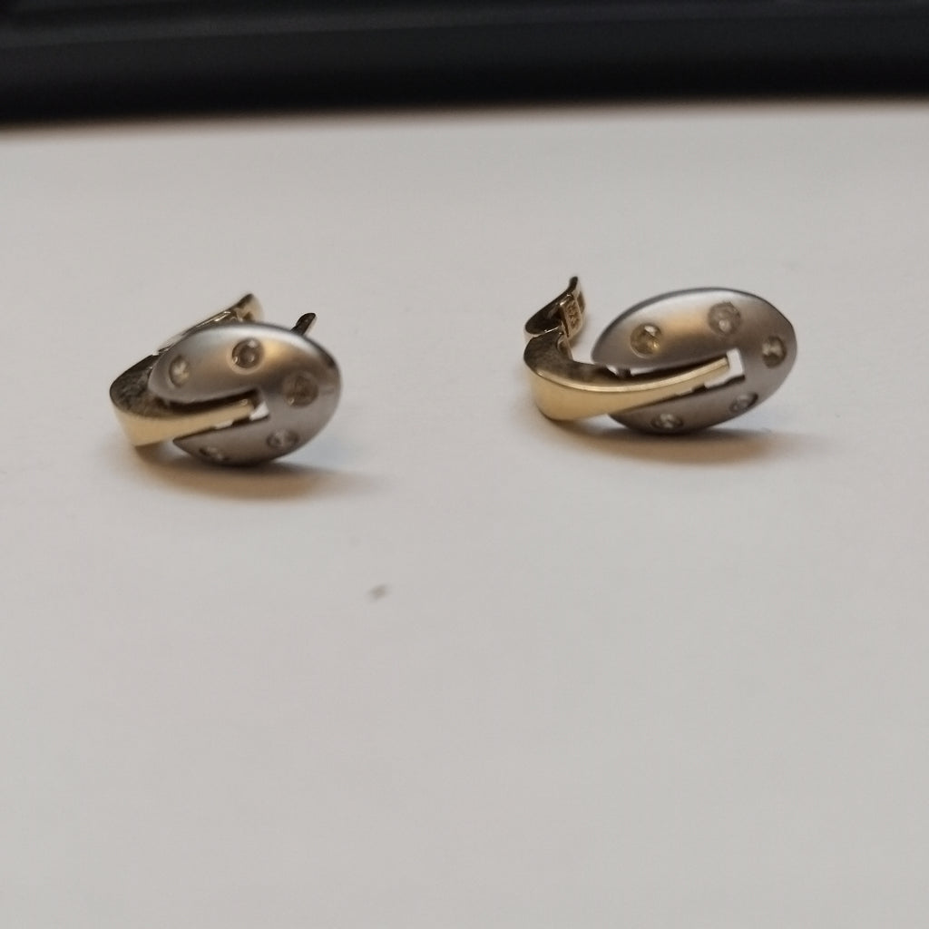 ARETES PAR ORO, RODIADO 14 K 4.7 GRMS (SEMINUEVO)