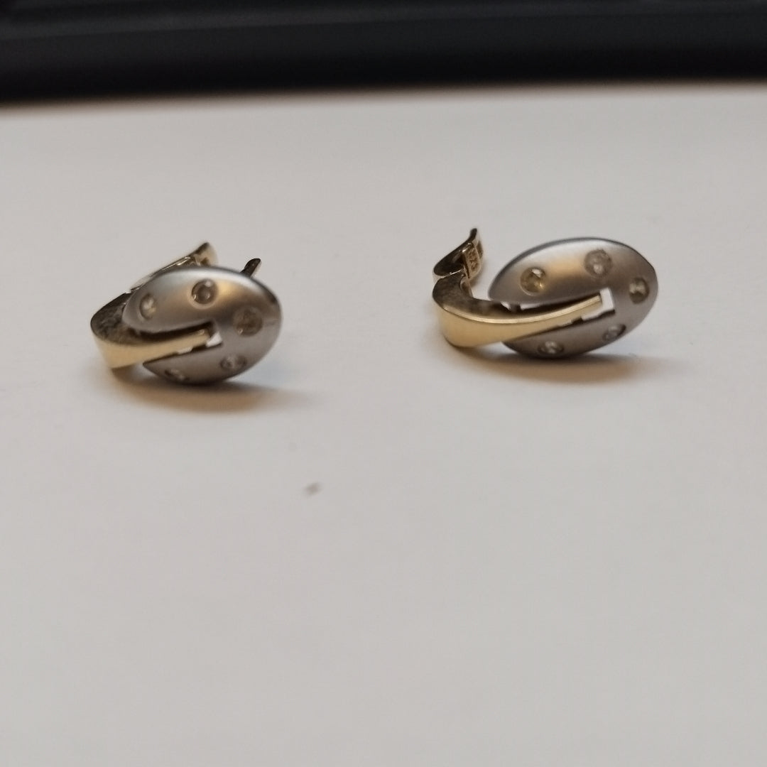 ARETES PAR ORO, RODIADO 14 K 4.7 GRMS (SEMINUEVO)