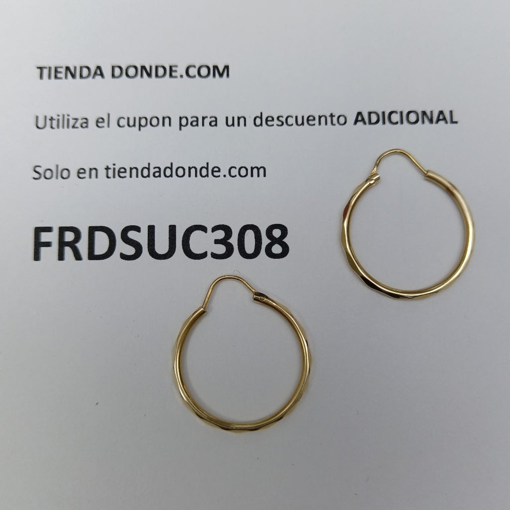 ARRACADAS PAR ORO 14 K 1.5 GRMS (SEMINUEVO)