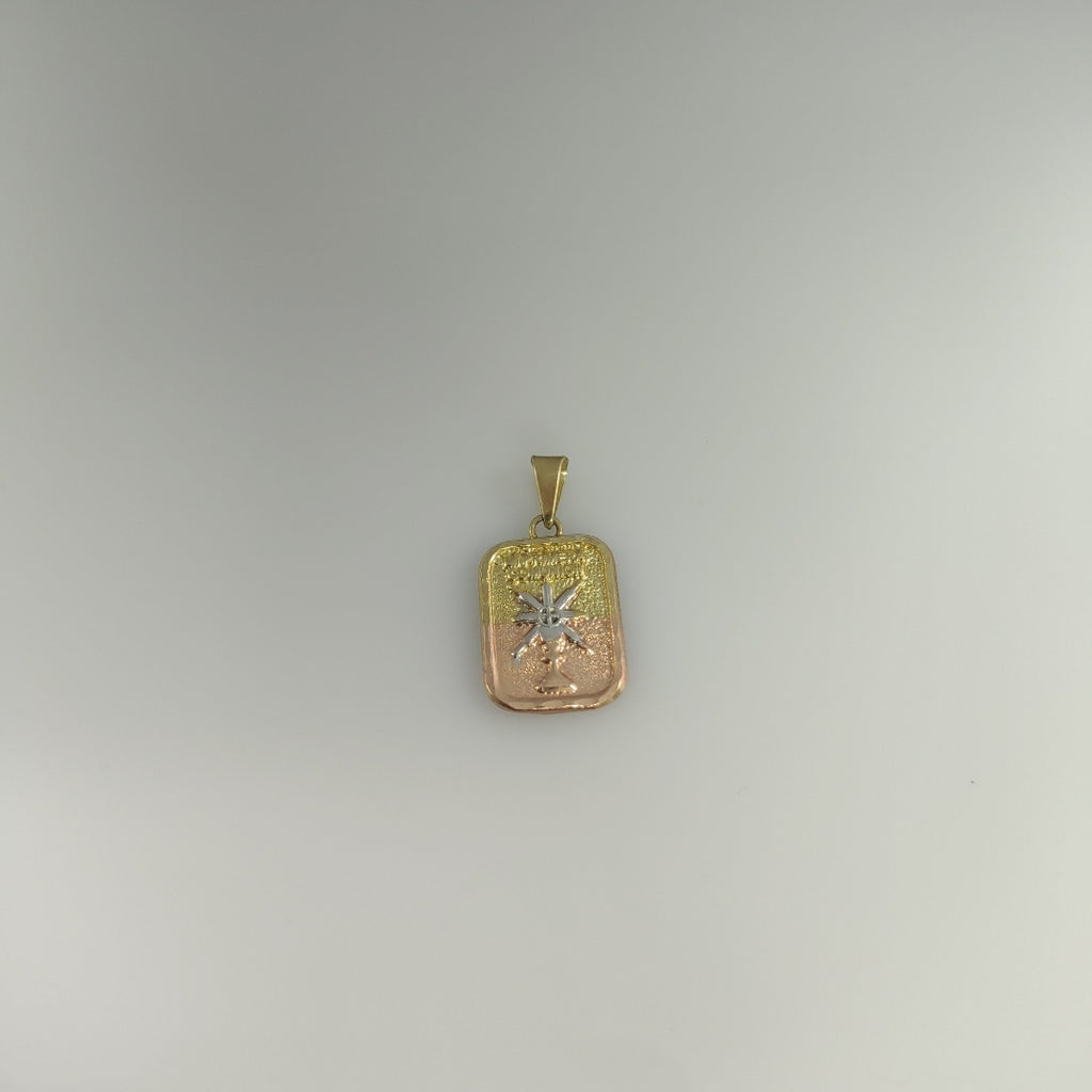 MEDALLA CONMEMORATIVA ORO COMBINADO 10 K 0.2 GRMS (SEMINUEVO)