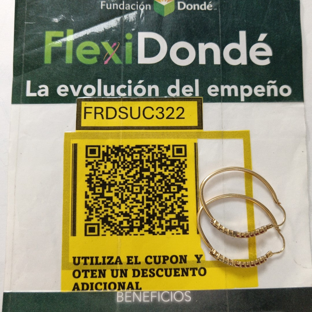 ARRACADAS PAR ORO 10 K 6.7 GRMS (SEMINUEVO)