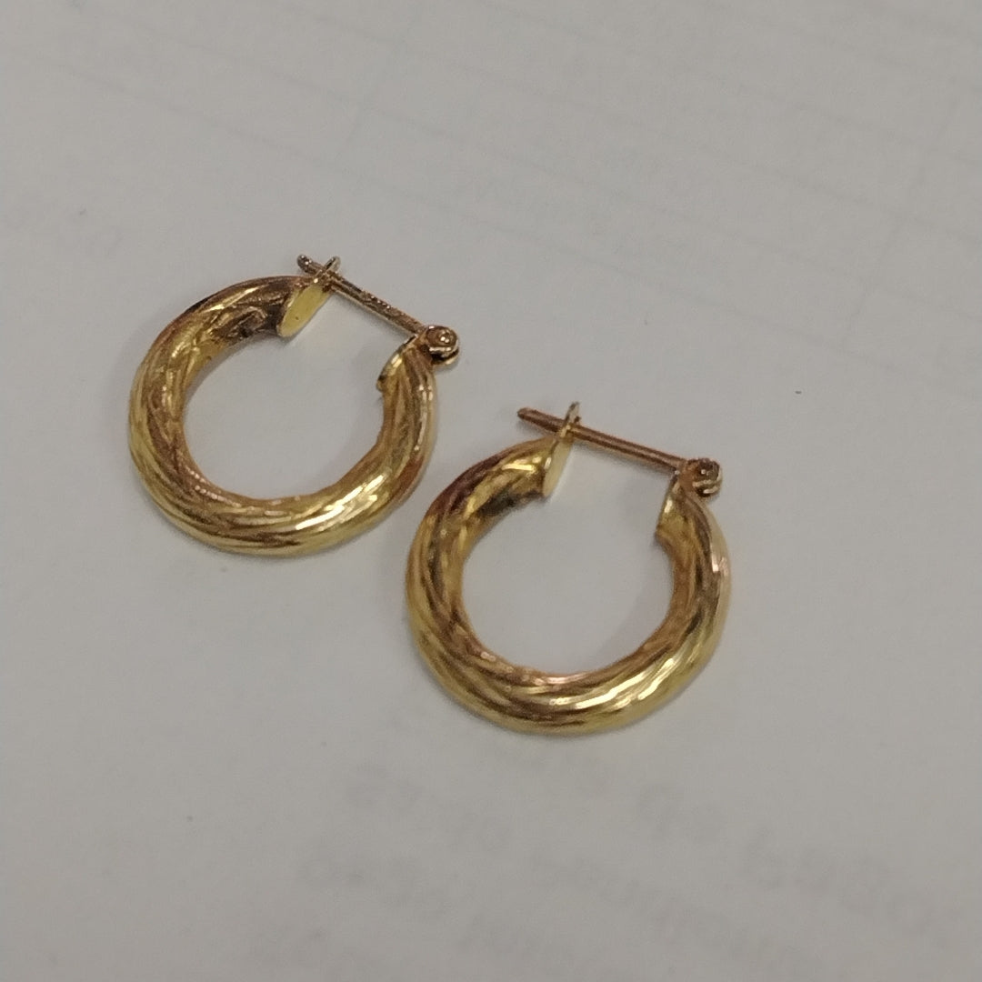 ARRACADAS PAR ORO 14 K 1.7 GRMS (SEMINUEVO)