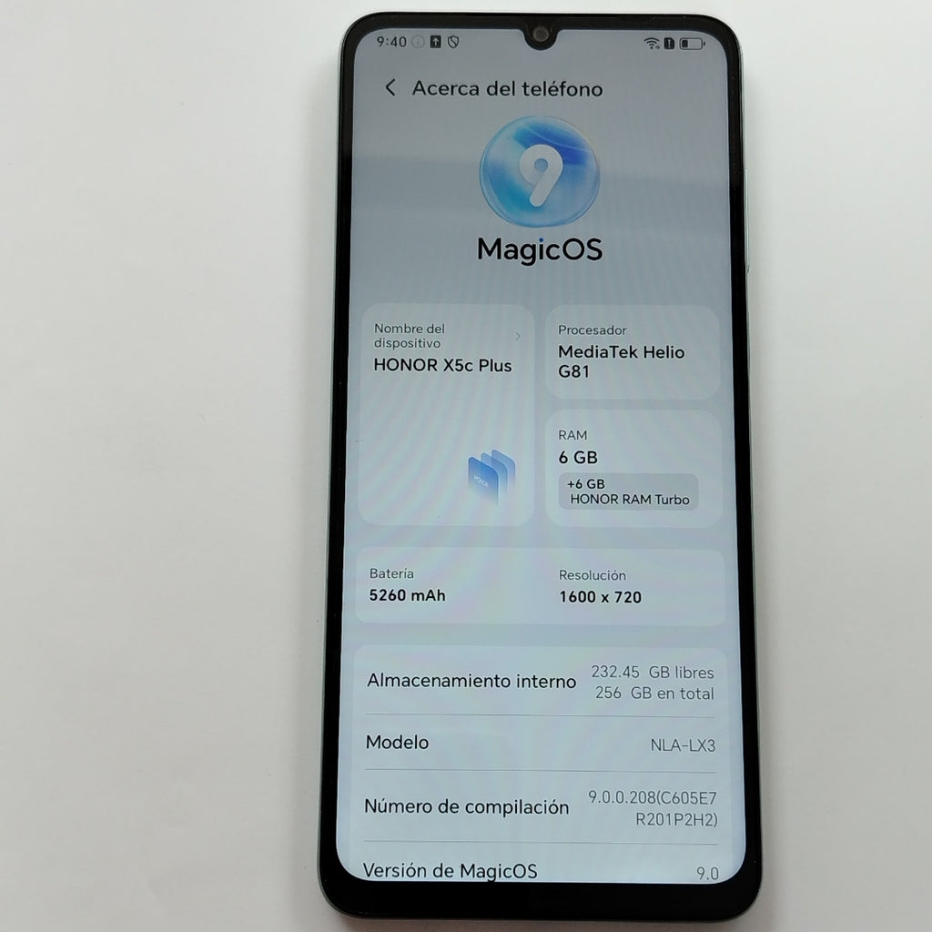 CELULAR HONOR X5C PLUS NLA-LX3 (2025) 256 GB 6 GB RAM (SEMINUEVO)