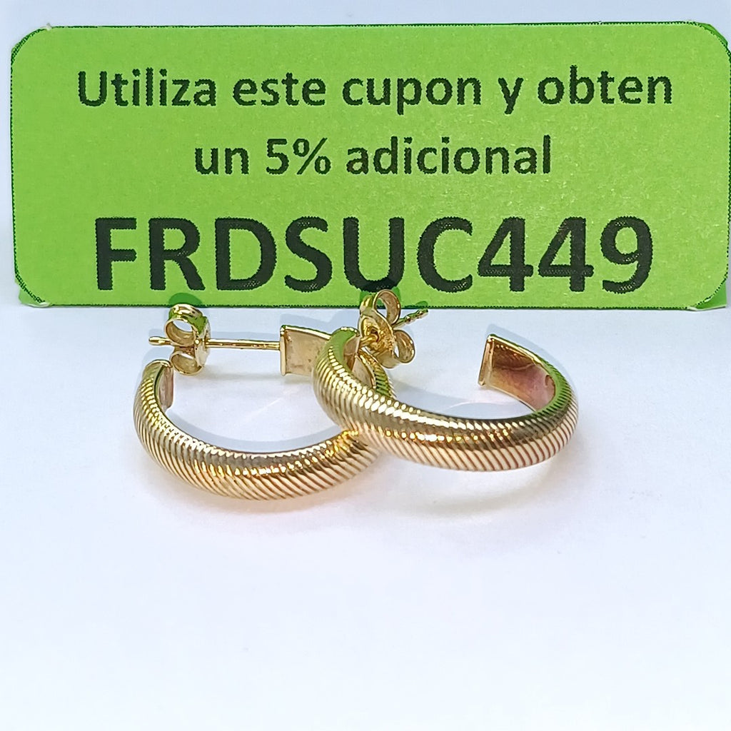 ARRACADAS PAR ORO 14 K 1.8 GRMS (SEMINUEVO)